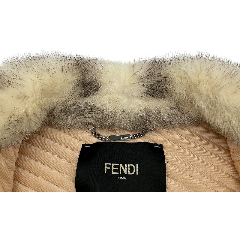 フェンディ FENDI レオパードミンクファージャケット FNE60I ホワイト/グレー ミンク レディース その他アウター
