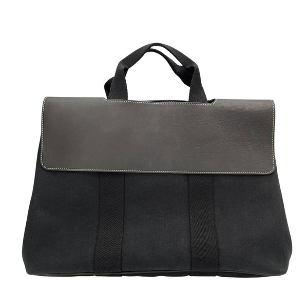エルメス HERMES ヴァルパラインMM 2005ワールドフェスティバル限定 ブラック SV金具 トワル/スイフト ユニセックス トートバッグ