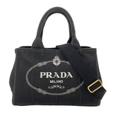 プラダ PRADA カナパ ミニ 1BG439 ブラック キャンバス レディース トートバッグ