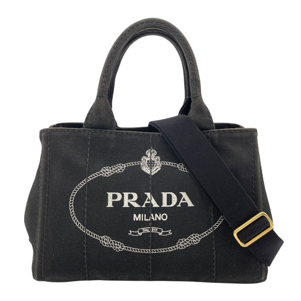 プラダ PRADA カナパ ミニ 1BG439 ブラック キャンバス レディース トートバッグ