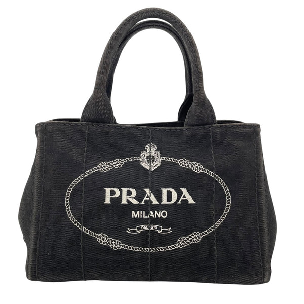 プラダ PRADA カナパ ミニ 1BG439 ブラック キャンバス レディース トートバッグ