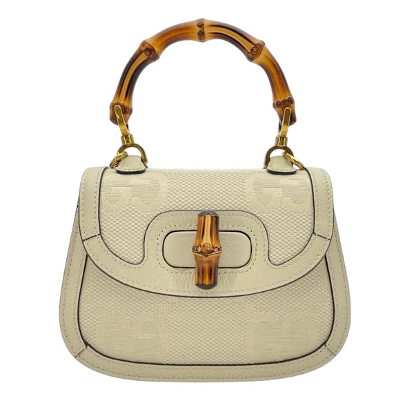 グッチ GUCCI バンブー2WAYショルダー 686864 アイボリー ジャンボGG レディース ショルダーバッグ