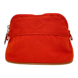 エルメス HERMES ボリードポーチ16 オレンジ SV金具 トワル レディース ポーチ