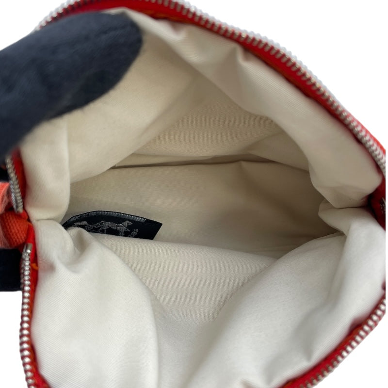 エルメス HERMES ボリードポーチ16 オレンジ SV金具 トワル レディース ポーチ