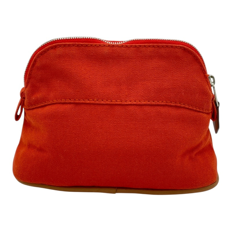 エルメス HERMES ボリードポーチ16 オレンジ SV金具 トワル レディース ポーチ