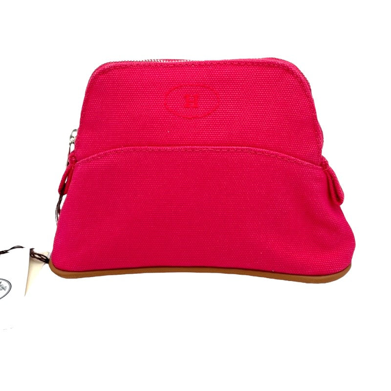 エルメス HERMES ボリードポーチ16 ピンク SV金具 トワル レディース ポーチ