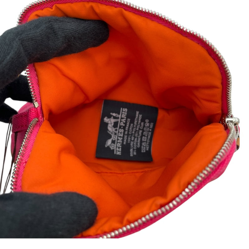 エルメス HERMES ボリードポーチ16 ピンク SV金具 トワル レディース ポーチ