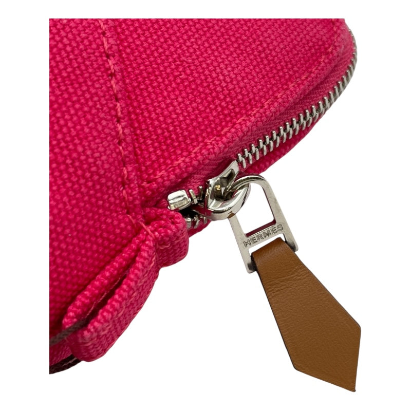 エルメス HERMES ボリードポーチ16 ピンク SV金具 トワル レディース ポーチ