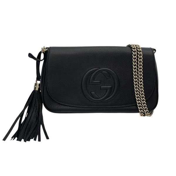 グッチ GUCCI ソーホーショルダー 536224 ブラック レザー レディース ショルダーバッグ