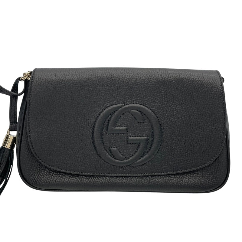 グッチ GUCCI ソーホーショルダー 536224 ブラック レザー レディース ショルダーバッグ
