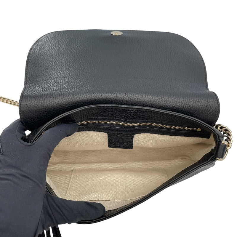 グッチ GUCCI ソーホーショルダー 536224 ブラック レザー レディース ショルダーバッグ