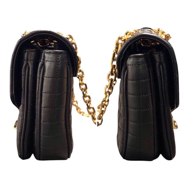セリーヌ CELINE スモールC ショルダー ブラック レザー レディース ショルダーバッグ