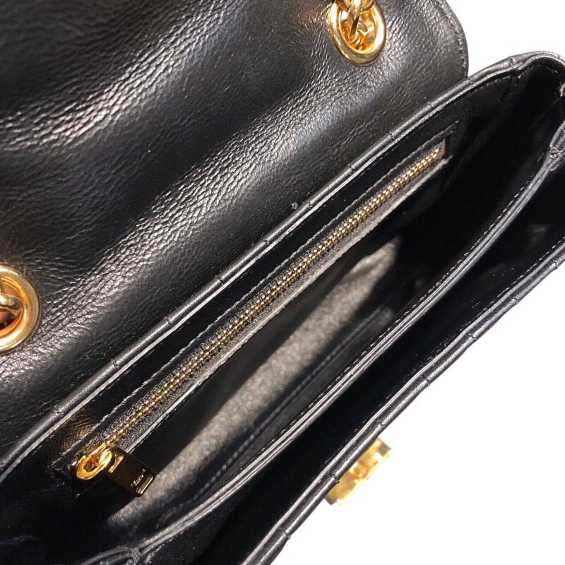 セリーヌ CELINE スモールC ショルダー ブラック レザー レディース ショルダーバッグ