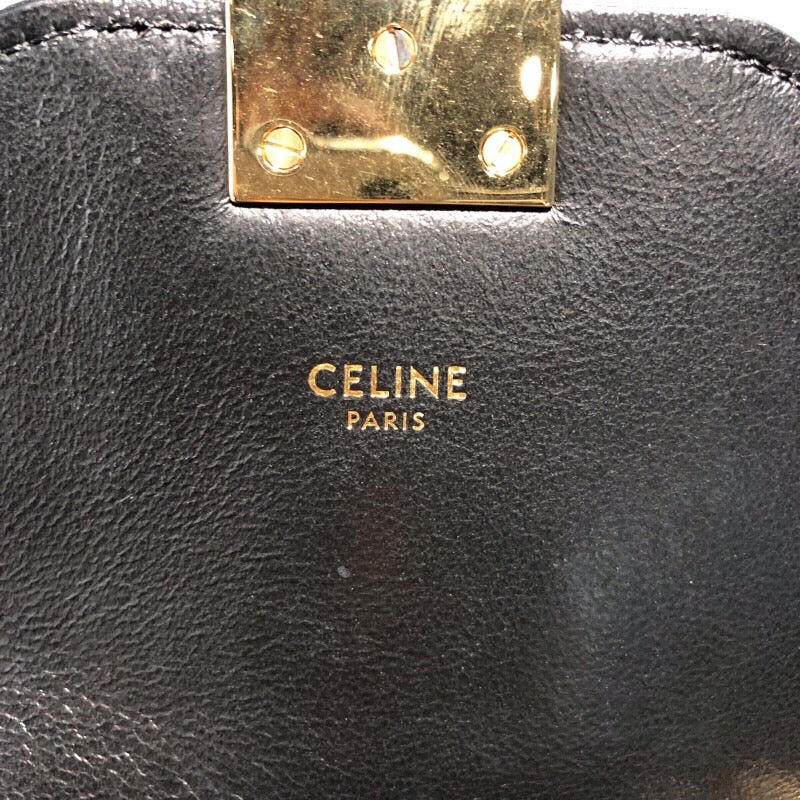セリーヌ CELINE スモールC ショルダー ブラック レザー レディース ショルダーバッグ