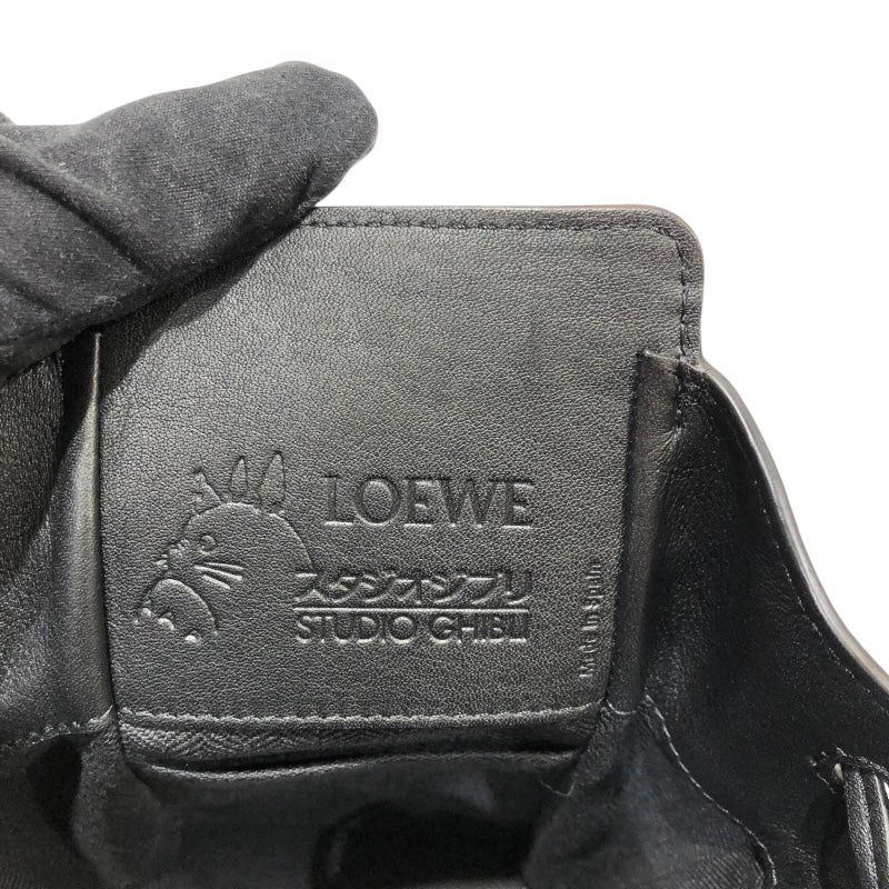 ロエベ LOEWE ハンモックミニ ジブリコラボ レザー・キャンバス レディース ハンドバッグ