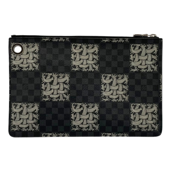 ルイ・ヴィトン LOUIS VUITTON ポシェットジュールPMクリストファーネメス N61231 ブラック ダミエ・グラフィット メンズ クラッチバッグ
