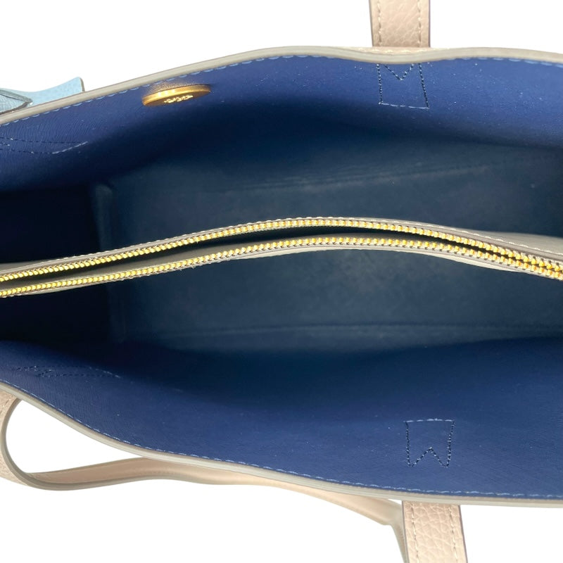 TORY BURCH グレー レザー ビジネスバッグ トリーバーチ TORY BURCH ハンドバッグ グレー レザー レディース