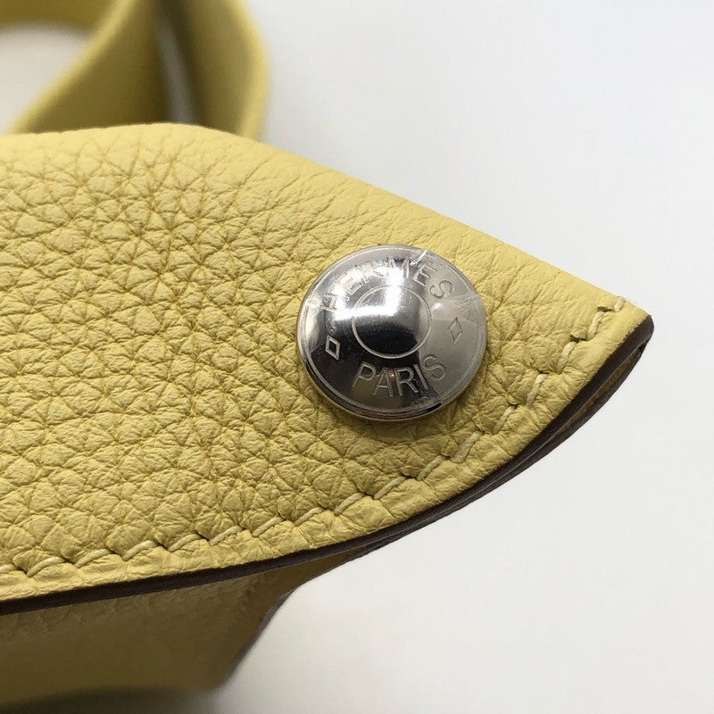 エルメス HERMES ヴィドポッシュ W刻印 ジョーヌプッサン×SV金具