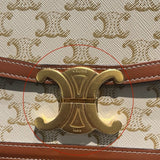 セリーヌ CELINE ティーン トリオンフ 188882 ホワイト トリオンフキャンバス レディース ショルダーバッグ