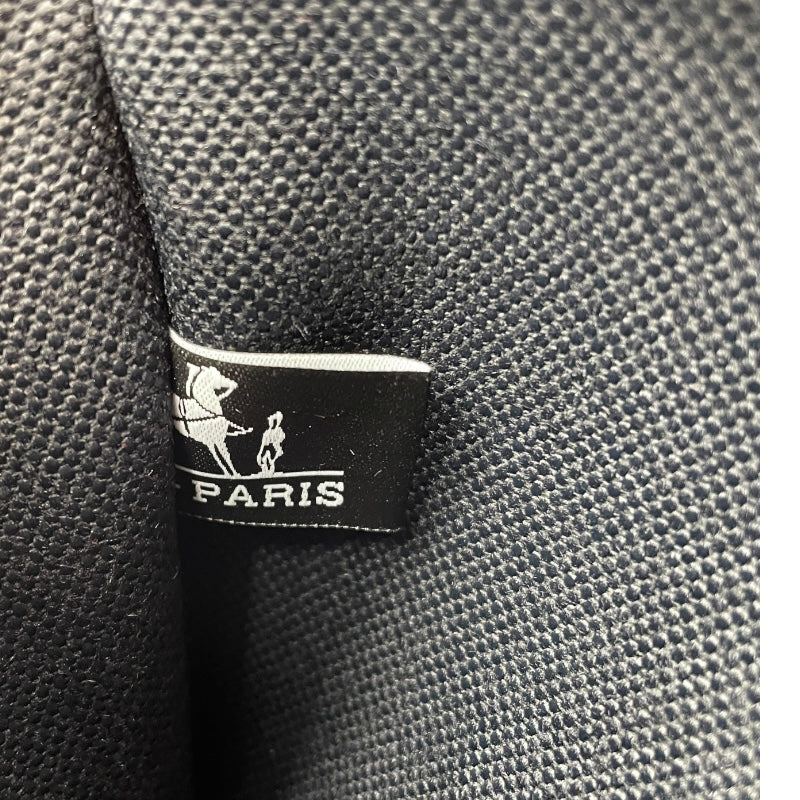 エルメス HERMES エールバッグジップGM D刻 ブラック SV金具 トワル ヴァッシュ ユニセックス ショルダーバッグ