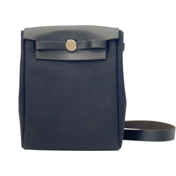 エルメス HERMES エールバッグTPM □H刻 ブラック SV金具 トワル・ヴァッシュ レディース ショルダーバッグ