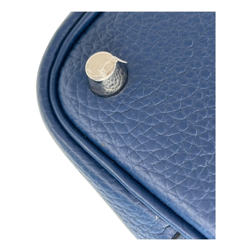 エルメス HERMES ピコタンロックPM エクラ D刻 ディープブルー アネモネ SV金具 トリヨン/スイフト レディース ハンドバッグ