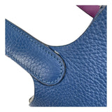 エルメス HERMES ピコタンロックPM エクラ D刻 ディープブルー アネモネ SV金具 トリヨン/スイフト レディース ハンドバッグ