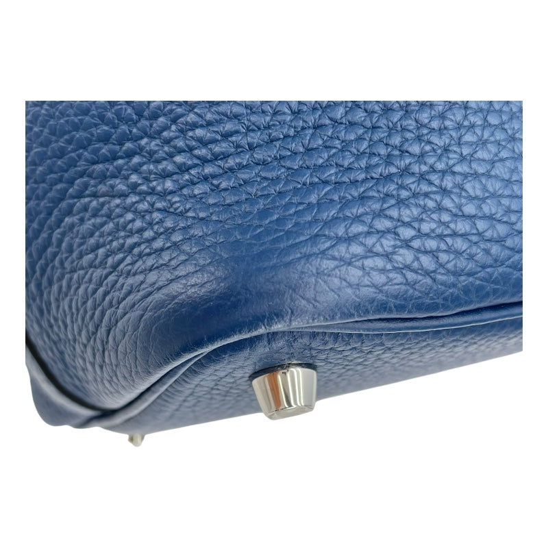エルメス HERMES ピコタンロックPM エクラ D刻 ディープブルー アネモネ SV金具 トリヨン/スイフト レディース ハンドバッグ