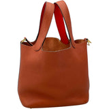 エルメス HERMES ピコタンロックPM エクラ U刻 キュイーブル/カプシーヌ GD金具 トリヨン/スイフト レディース ハンドバッグ