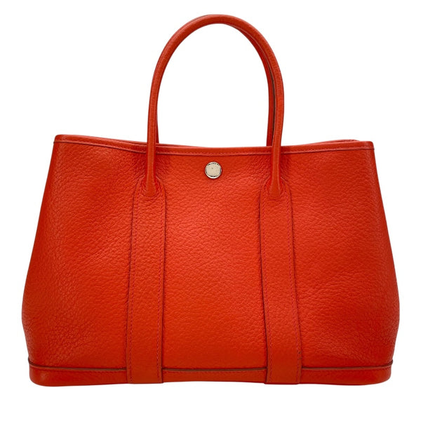 エルメス HERMES ガーデンパーティーTPM □Q刻 サンギーヌ SV金具 カントリー レディース トートバッグ