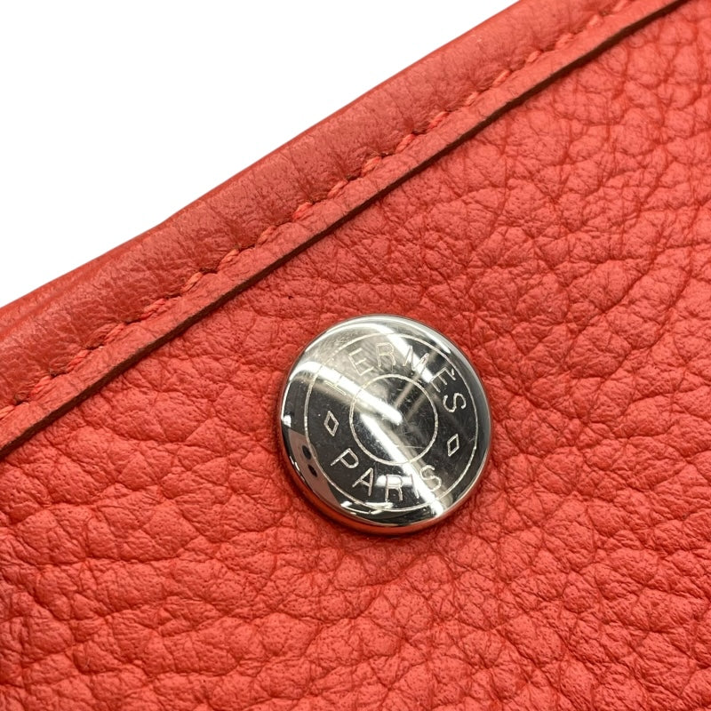 エルメス HERMES ガーデンパーティーTPM □Q刻 サンギーヌ SV金具 カントリー レディース トートバッグ