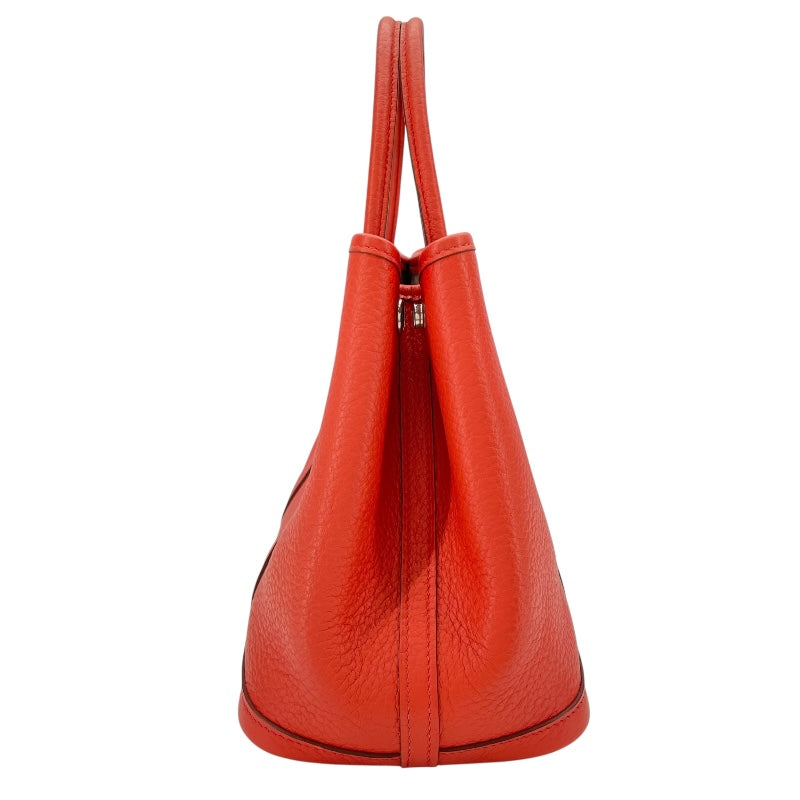 エルメス HERMES ガーデンパーティーTPM □Q刻 サンギーヌ SV金具 カントリー レディース トートバッグ