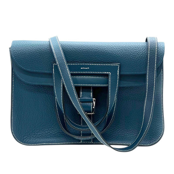 エルメス HERMES アルザン31 A刻印 ディープブルー/SV金具 トリヨンクレマンス レディース ショルダーバッグ