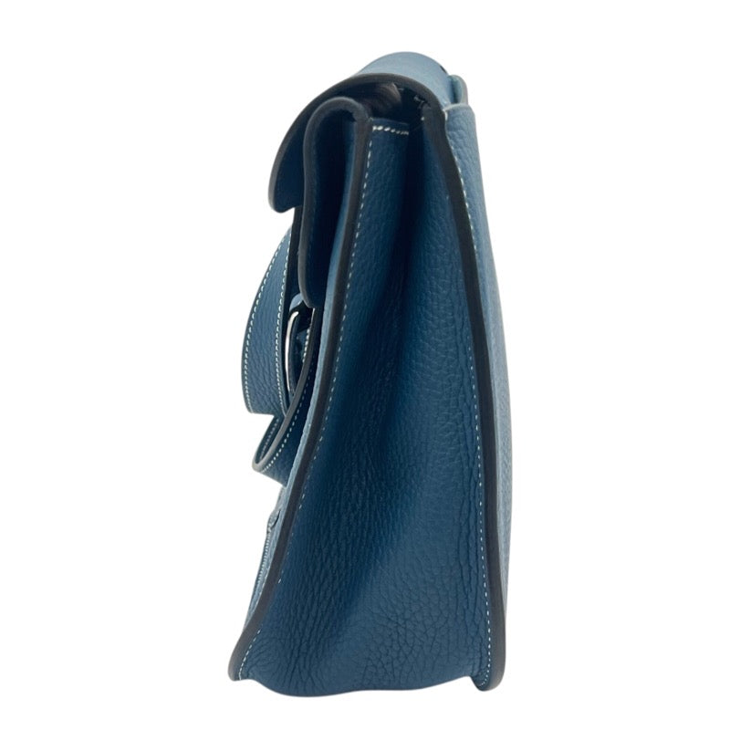 エルメス HERMES アルザン31 A刻印 ディープブルー/SV金具 トリヨンクレマンス レディース ショルダーバッグ