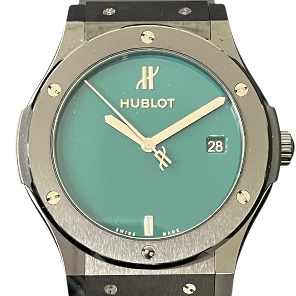ウブロ HUBLOT クラシックフュージョン ブラックセラミック ブリティッシュグリーン 511.CM.5270.RX.MYOS セラミック 自動巻き メンズ 腕時計