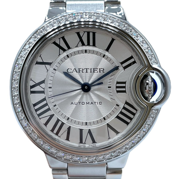 カルティエ Cartier バロンブルー ドゥ カルティエ 33mm W4EB0023 シルバー SS レディース 腕時計