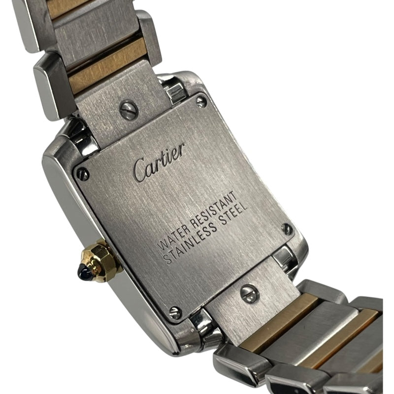カルティエ Cartier タンク フランセーズ SM W51007Q4 アイボリー SS クオーツ レディース 腕時計