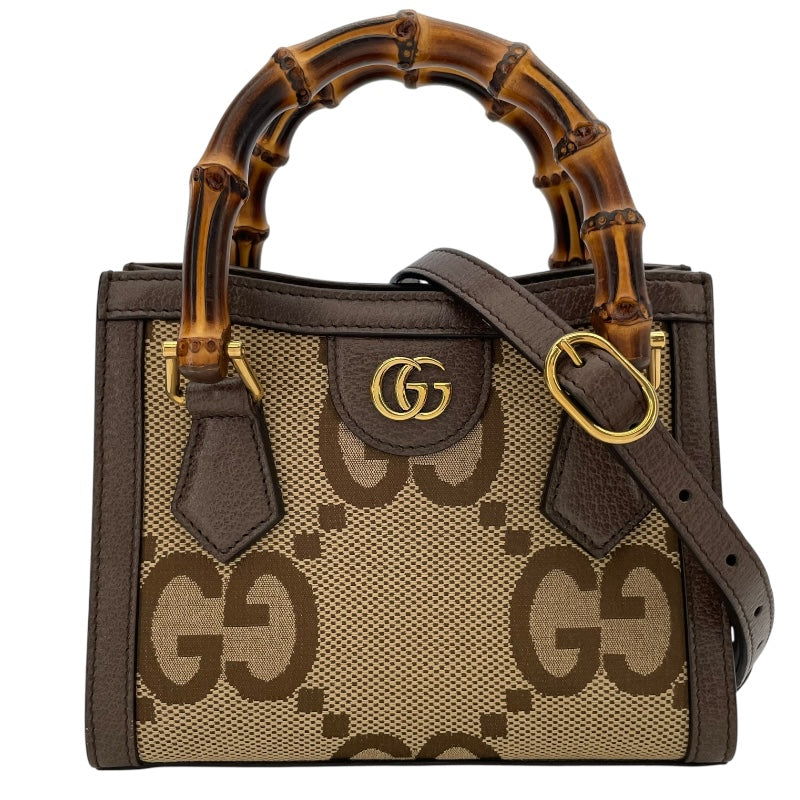 グッチ GUCCI ダイアナミニトートバッグ 355661 ブラウン ジャンボGG レディース トートバッグ