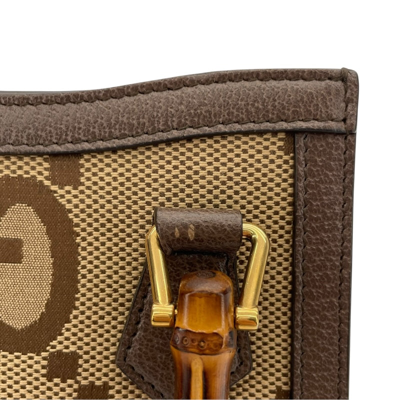 グッチ GUCCI ダイアナミニトートバッグ 355661 ブラウン ジャンボGG レディース トートバッグ