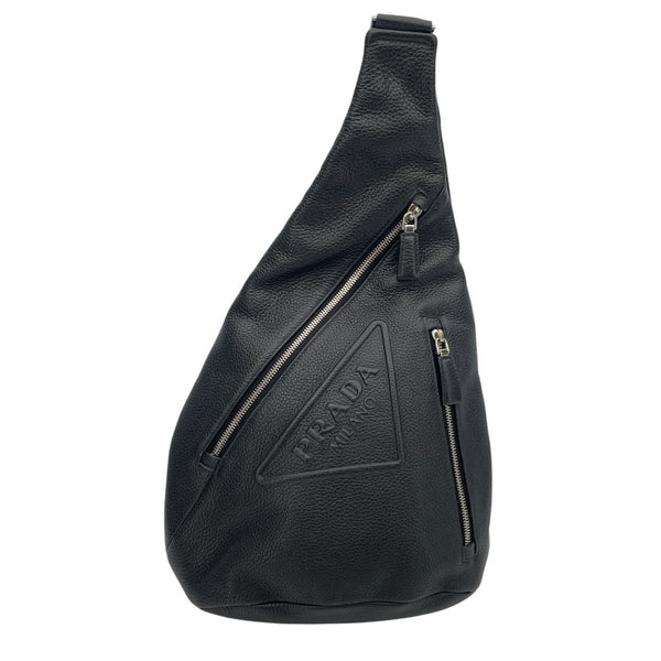 プラダ PRADA ボディバッグ ブラック レザー メンズ ボディバッグ