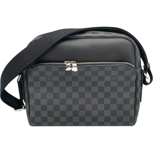 ルイ・ヴィトン LOUIS VUITTON デイトンPM N41408 グレー ダミエ・グラフィット メンズ ショルダーバッグ