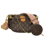 ルイ・ヴィトン LOUIS VUITTON ミュルティ･ポシェット･アクセソワール M44840 ブラウンxローズクレール モノグラムキャンバス レディース ショルダーバッグ