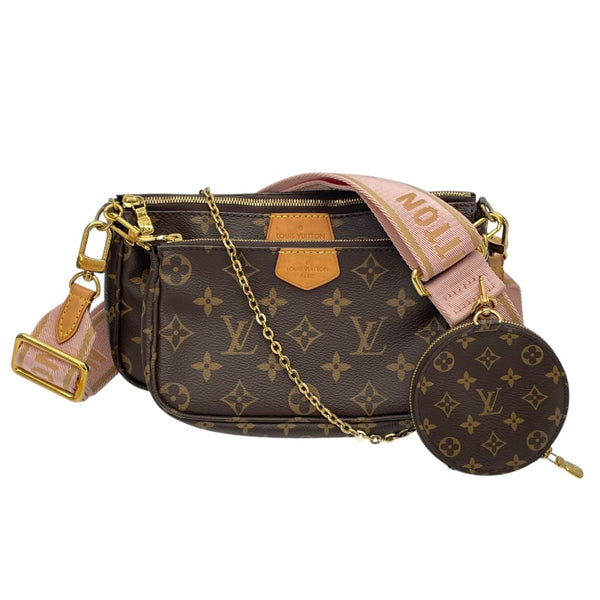 ルイ・ヴィトン LOUIS VUITTON ミュルティ･ポシェット･アクセソワール M44840 ブラウンxローズクレール モノグラムキャンバス レディース ショルダーバッグ