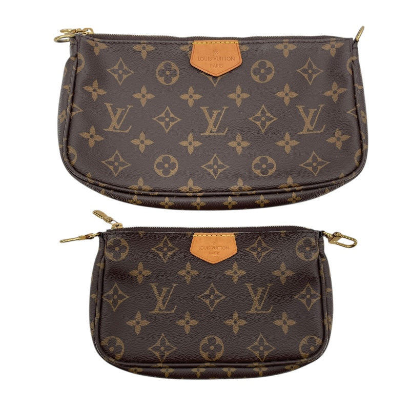 ルイ・ヴィトン LOUIS VUITTON ミュルティ･ポシェット･アクセソワール M44840 ブラウンxローズクレール モノグラムキャンバス レディース ショルダーバッグ
