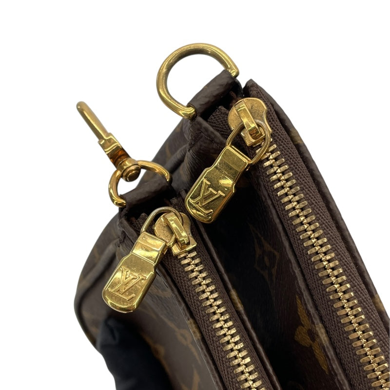 ルイ・ヴィトン LOUIS VUITTON ミュルティ･ポシェット･アクセソワール M44840 ブラウンxローズクレール モノグラムキャンバス レディース ショルダーバッグ