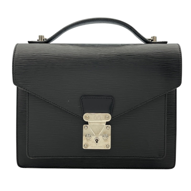 ルイ・ヴィトン LOUIS VUITTON モンソー M52792 ノワール エピ ユニセックス ハンドバッグ