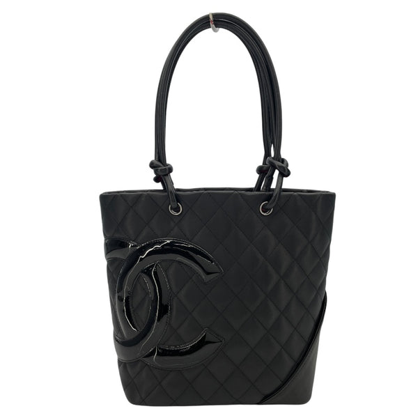 シャネル CHANEL カンボンライントートミディアム A25166 15番台 ブラック レザー レディース トートバッグ