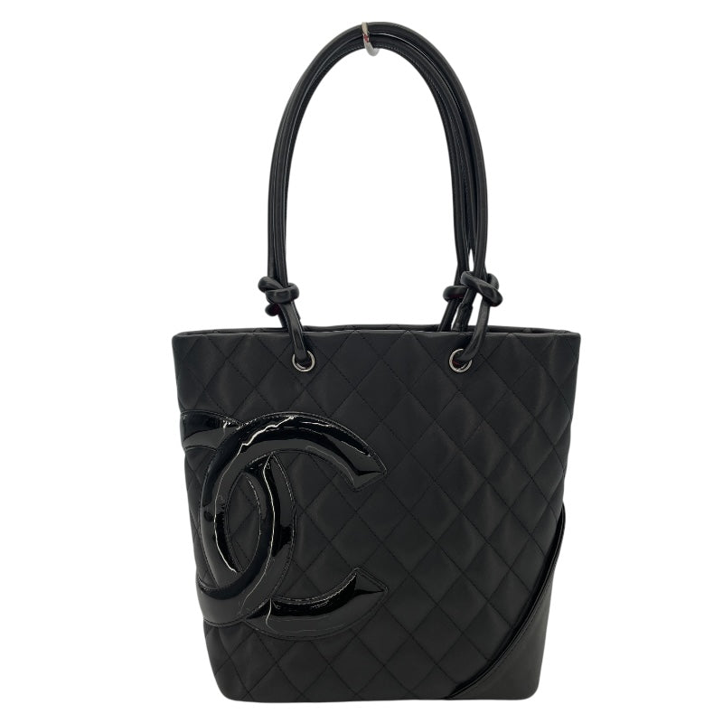 シャネル CHANEL カンボンライントートミディアム A25166 15番台 ブラック レザー レディース トートバッグ