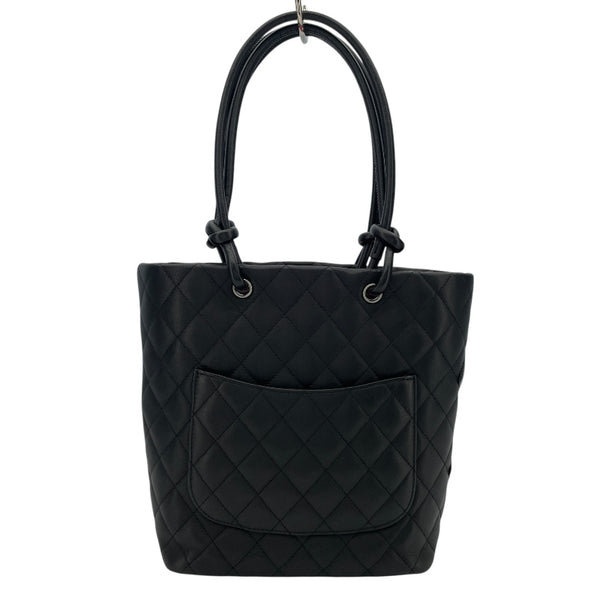 シャネル CHANEL カンボンライントートミディアム A25166 15番台 ブラック レザー レディース トートバッグ