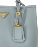 プラダ PRADA ドゥーブレ ミディアム 1BG775 ブルー サフィアーノレザー レディース ショルダーバッグ